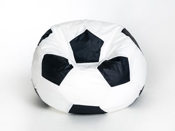 Кресло-мешок Мяч малый, бело-черный в Туле