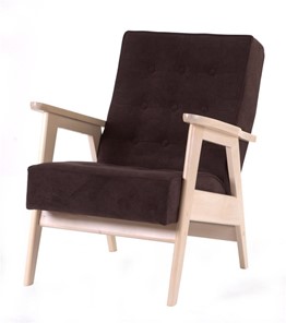 Кресло Ретро (беленый дуб / RS 32 - коричневый) в Туле