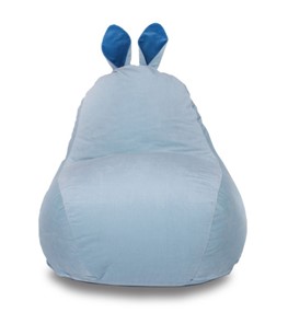 Кресло-игрушка Зайка (короткие уши), голубой в Туле