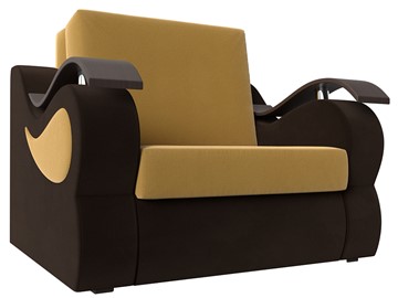 Кресло-кровать Меркурий (60), Желтый\коричневый (Микровельвет\Экокожа) в Туле