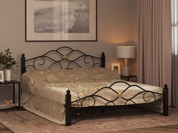 Двуспальная кровать Гарда 3, 160х200, черная в Туле