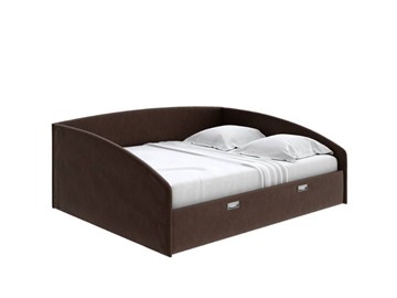 Двуспальная кровать Bono 160х200, Рогожка (Levis 37 Шоколад) в Туле