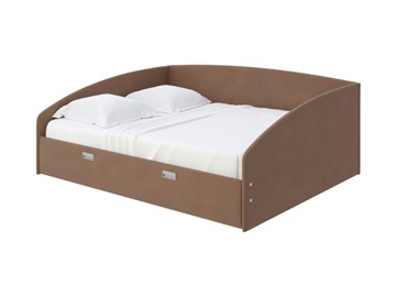 Кровать спальная Bono 160х200, Велюр (Forest 514 Светло-коричневый) в Туле