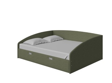 Кровать двуспальная Bono 160х200, Искусственная шерсть (Лама Авокадо) в Туле