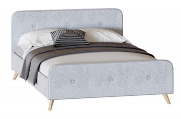 Кровать двуспальная Сиерра 1600 (с подъемным механизмом и коробом) Аура серый в Туле