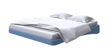 Парящая кровать 160х200, Рогожка (Тетра Голубой) в Туле