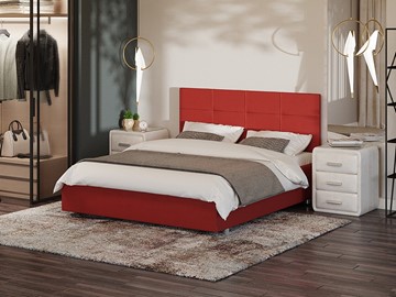 Кровать в спальню Proson Neo 160х200, Велюр (Forest 13 Красный) в Туле