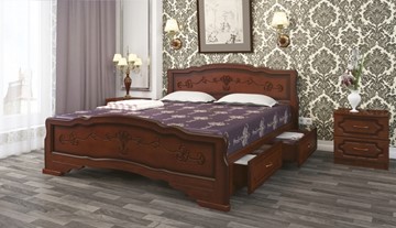 Кровать с выкатными ящиками Карина-6 (Орех) 180х200 в Туле