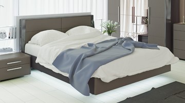 Кровать в спальню Наоми 1600, цвет Фон серый, Джут СМ-208.01.01 в Туле