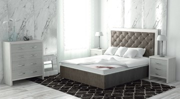 Спальная кровать Сарма Манхэттен 180х200 (с основанием), с высотой спинки - 140 см в Туле