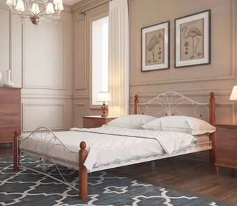 Кровать 2-спальная Фортуна 1, 1600, белый/махагон в Туле
