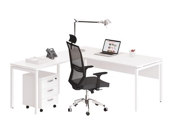 Офисный комплект мебели А4 (металлокаркас DUE) белый премиум / металлокаркас белый в Туле