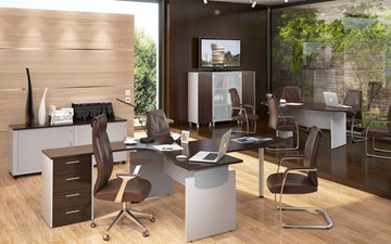Набор мебели в офис OFFIX-NEW для двух сотрудников и руководителя в Туле