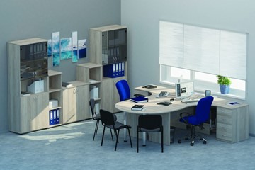 Офисный комплект мебели Twin для 2 сотрудников с совмещенными столами в Туле