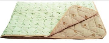 Одеяло «Зима-Лето», ткань: тик, материалы: бамбук/верблюжья шерсть в Туле