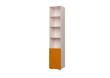 Детский шкаф-пенал 400 1Д Млечный дуб, Оранжевый в Туле