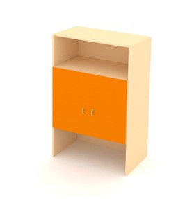 Детский двухдверный шкаф МГрупп ДШ-2М МДФ Беж+ Оранжевый в Туле