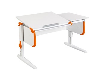 Детский стол-трансформер Дэми 1/75-40 (СУТ.25) белый/белый/Оранжевый в Туле