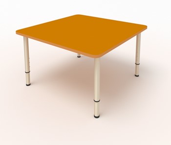 Детский стол 4-местный 70х70 ЛДСП Оранжевый в Туле