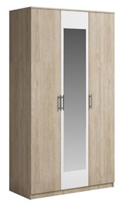 Шкаф 3 двери Genesis Светлана, с зеркалом, белый/дуб сонома в Туле