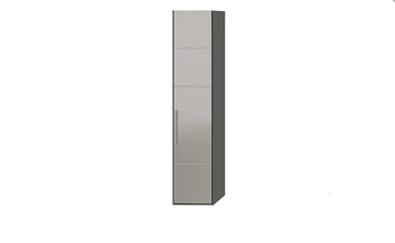 Шкаф распашной Наоми с зеркальной дверью правый, цвет Фон серый, Джут  СМ-208.07.02 R в Туле