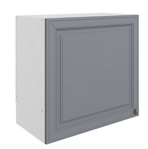 Кухонный навесной шкаф Мишель под вытяжку L600 H566 (1 дв. гл.) эмаль (белый/серый) в Туле
