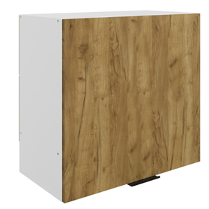 Кухонный навесной шкаф Стоун L600 Н566 (1 дв. гл.) (белый/акация светлая) в Туле