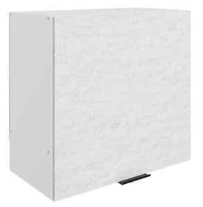 Навесной кухонный шкаф Стоун L600 Н566 (1 дв. гл.) (белый/белая скала) в Туле