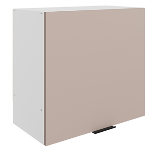 Настенный шкаф Стоун L600 Н566 (1 дв. гл.) (белый/грей софттач) в Туле