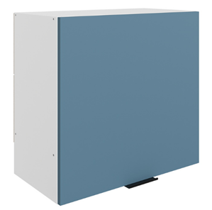 Шкаф навесной Стоун L600 Н566 (1 дв. гл.) (белый/изумруд софттач) в Туле