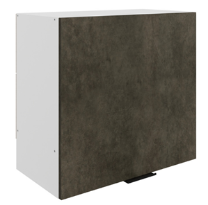 Кухонный шкаф Стоун L600 Н566 (1 дв. гл.) (белый/камень темно-серый) в Туле