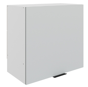 Кухонный навесной шкаф Стоун L600 Н566 (1 дв. гл.) (белый/лайт грей софттач) в Туле