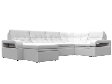 П-образный диван Лига-035, Белый (Экокожа) в Туле