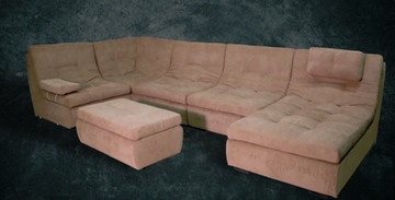 П-образный диван Шад Премьер со столом-пуфом в Туле