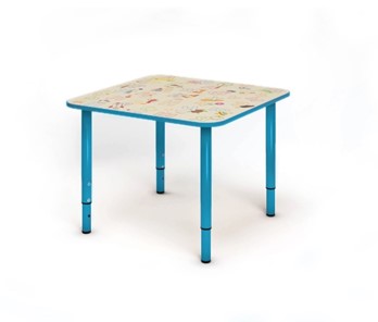 Детский регулируемый столик Азбука квадратный СДО-4 Синий в Туле