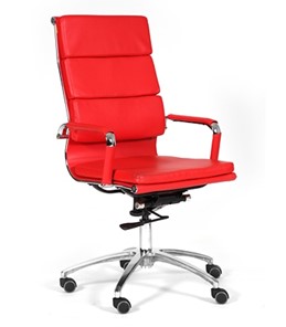 Компьютерное кресло CHAIRMAN 750 экокожа красная в Туле