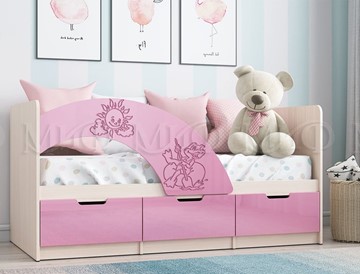 Кровать с бортиками Юниор-3, Розовый металлик в Туле