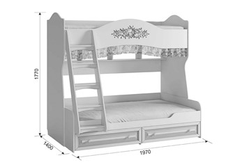 Детская 2-ярусная кровать Алиса (1974х1404х1765) в Туле - предосмотр 4