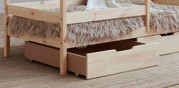 Детская 2-ярусная кровать Домик с ящиками, без покраски в Туле - предосмотр 1