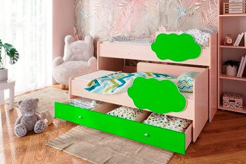 Детская двухъярусная кровать Соник 1.6 с ящиком, Лайм в Туле