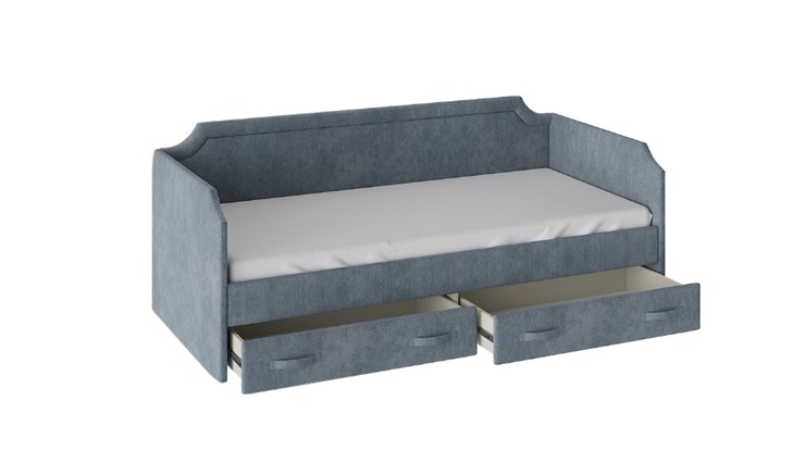 Детская кровать Кантри Тип 1, ТД-308.12.02 (Замша синяя) в Туле - изображение 1