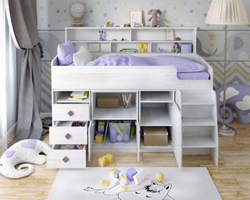 Детская кровать-чердак Малыш-5, цвет Винтерберг в Туле - предосмотр 3