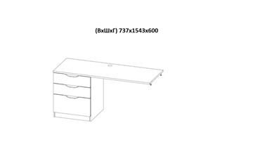 Кровать детская с письменным столом и шкафом POLINI Kids Simple Белый / Бетон в Туле - предосмотр 9