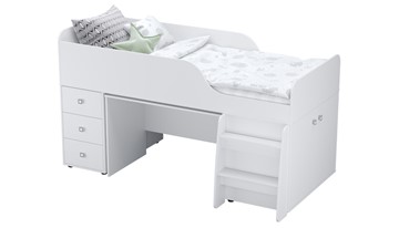 Кровать-чердак с рабочей зоной POLINI Kids Simple 4500 Белый в Туле - предосмотр 6