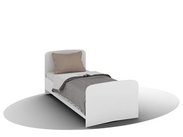 Односпальная кровать ВЕГА Кровать Кр-08 900 с плоским основанием (Белый древесный) в Туле