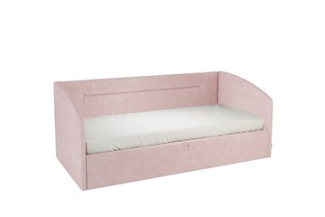 Кровать детская 0.9 Альба (Софа), нежно-розовый (велюр) в Туле