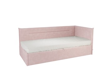 Детская кровать 0.9 Альба (Тахта), нежно-розовый (велюр) в Туле