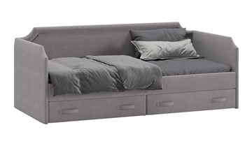 Подростковая кровать Кантри Тип 1, ТД-308.12.02 (Велюр Светло-серый) в Туле