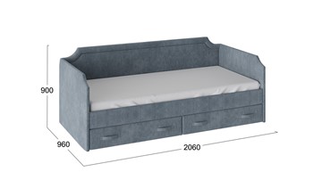 Детская кровать Кантри Тип 1, ТД-308.12.02 (Замша синяя) в Туле - предосмотр 2