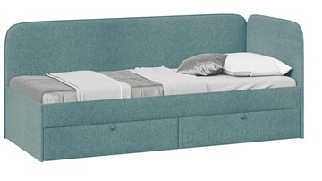 Кровать подростковая Молли тип 1 (80), Микровелюр Scandi Indigo 11 в Туле